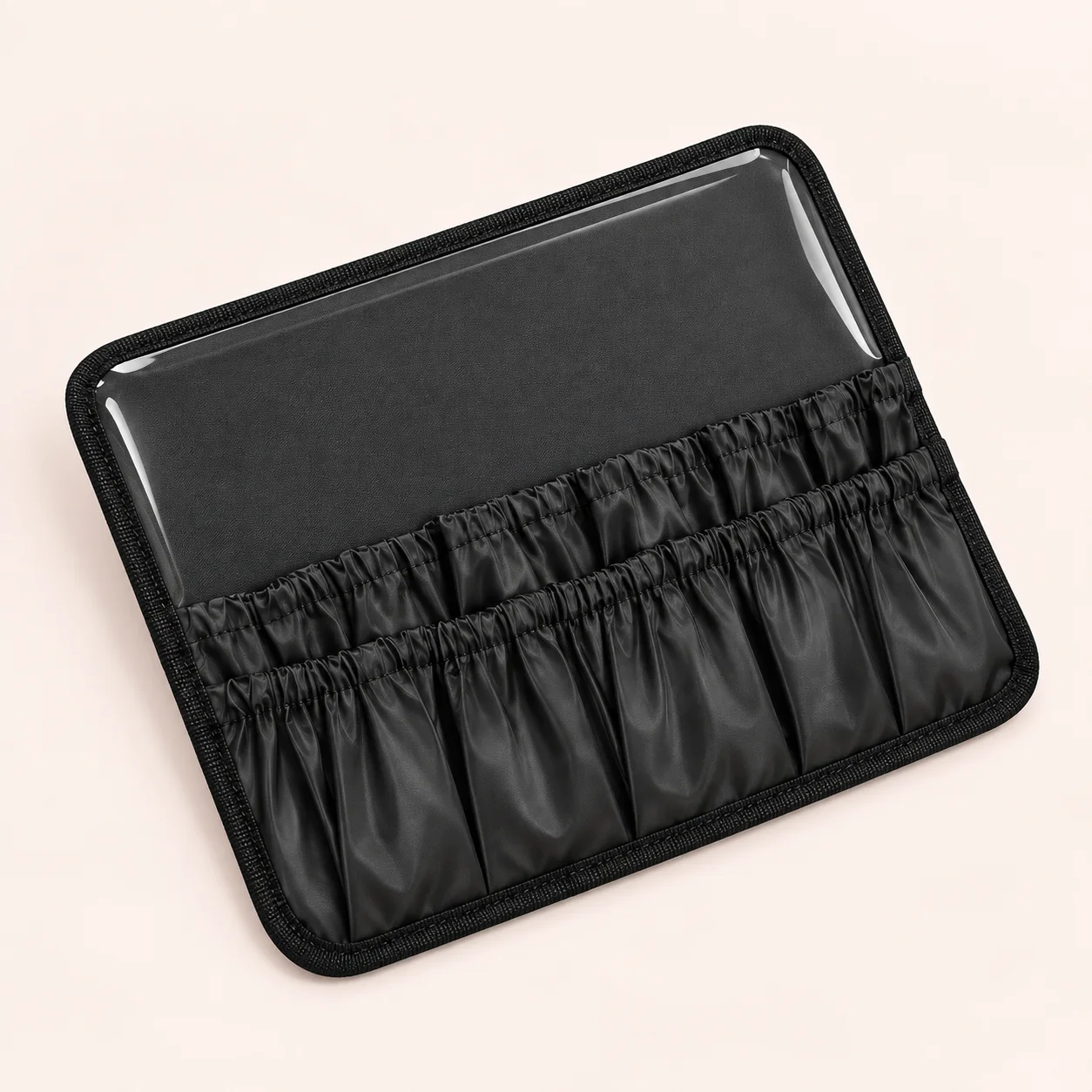 Panel negro para brochas con cubierta transparente